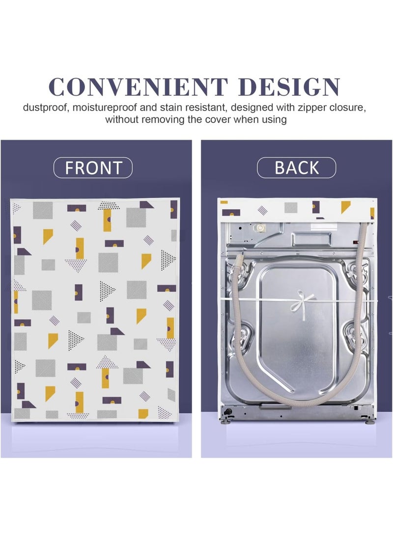 Waterproof Washing Machine Cover with 3-Sided Protection, Soft Fabric Dust Cover for Top Load and Front Load Washers, Appliance Protector for Laundry Room - Image 4